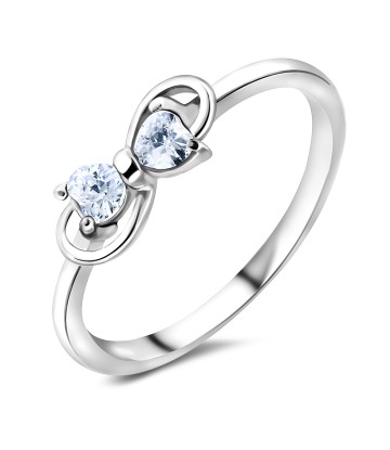 Bow with Hearts CZ Ring NSR-734